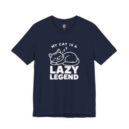 My Cat Is A Lazy Legend – Simply Purrfect Dark Cat T-Shirt | Cats With Character