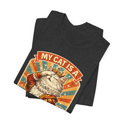 My Cat Is A Drama Queen - Retro Whiskers - Dark Cat T-Shirt | Cats With Character