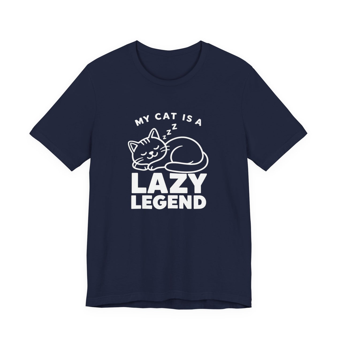 My Cat Is A Lazy Legend – Simply Purrfect Dark Cat T-Shirt | Cats With Character