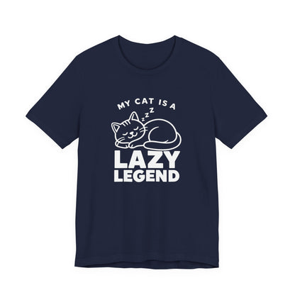 My Cat Is A Lazy Legend – Simply Purrfect Dark Cat T-Shirt | Cats With Character