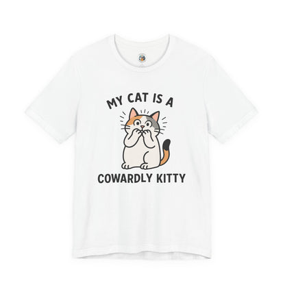 My Cat is a Cowardly Kitty - Simply Purrfect - Unisex Jersey Short Sleeve Tee