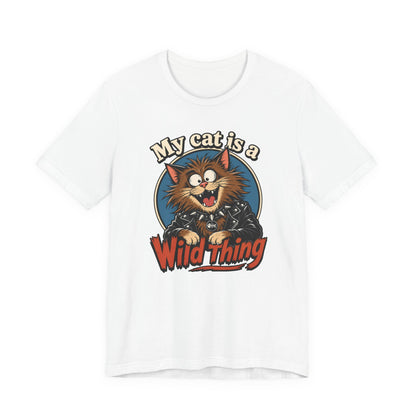 My Cat Is A Wild Thing – Funny Punk Cat T-Shirt | Cats With Character