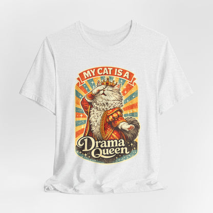 My Cat Is A Drama Queen – Retro Whiskers - Cat T-Shirt | Cats With Character