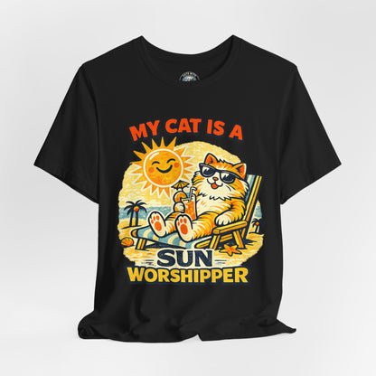 My Cat Is a Sun Worshipper – Funny Cat Beach Shirt
