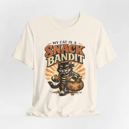 My Cat Is A Snack Bandit – Retro Whiskers - Cat T-Shirt | Cats With Character