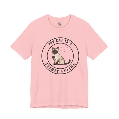 My Cat is a Flirty Feline - Feline Funnies - Unisex Jersey Short Sleeve Tee