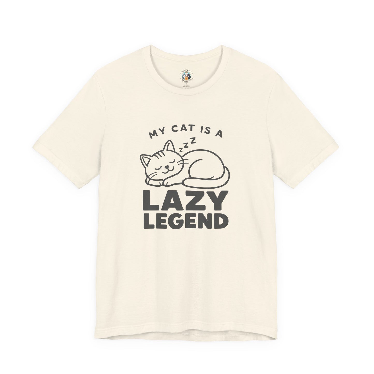 My Cat Is A Lazy Legend – Minimalist Cat T-Shirt | Cats With Character