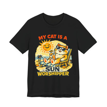 My Cat Is a Sun Worshipper – Funny Cat Beach Shirt