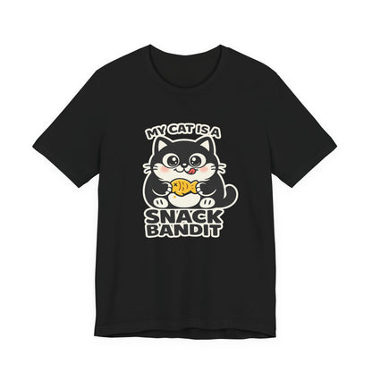 My Cat Is A Snack Bandit – Simply Purrfect - Dark Cat T-Shirt | Cats With Character