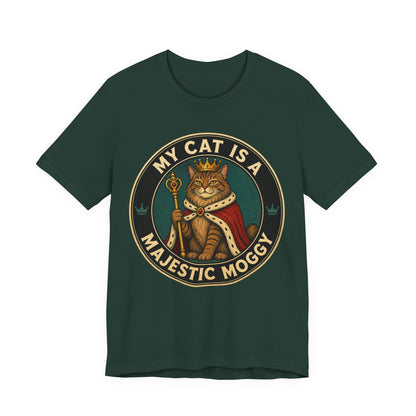 My Cat is a Majestic Moggy - Retro Whiskers - Dark T-Shirt | Cats With Character