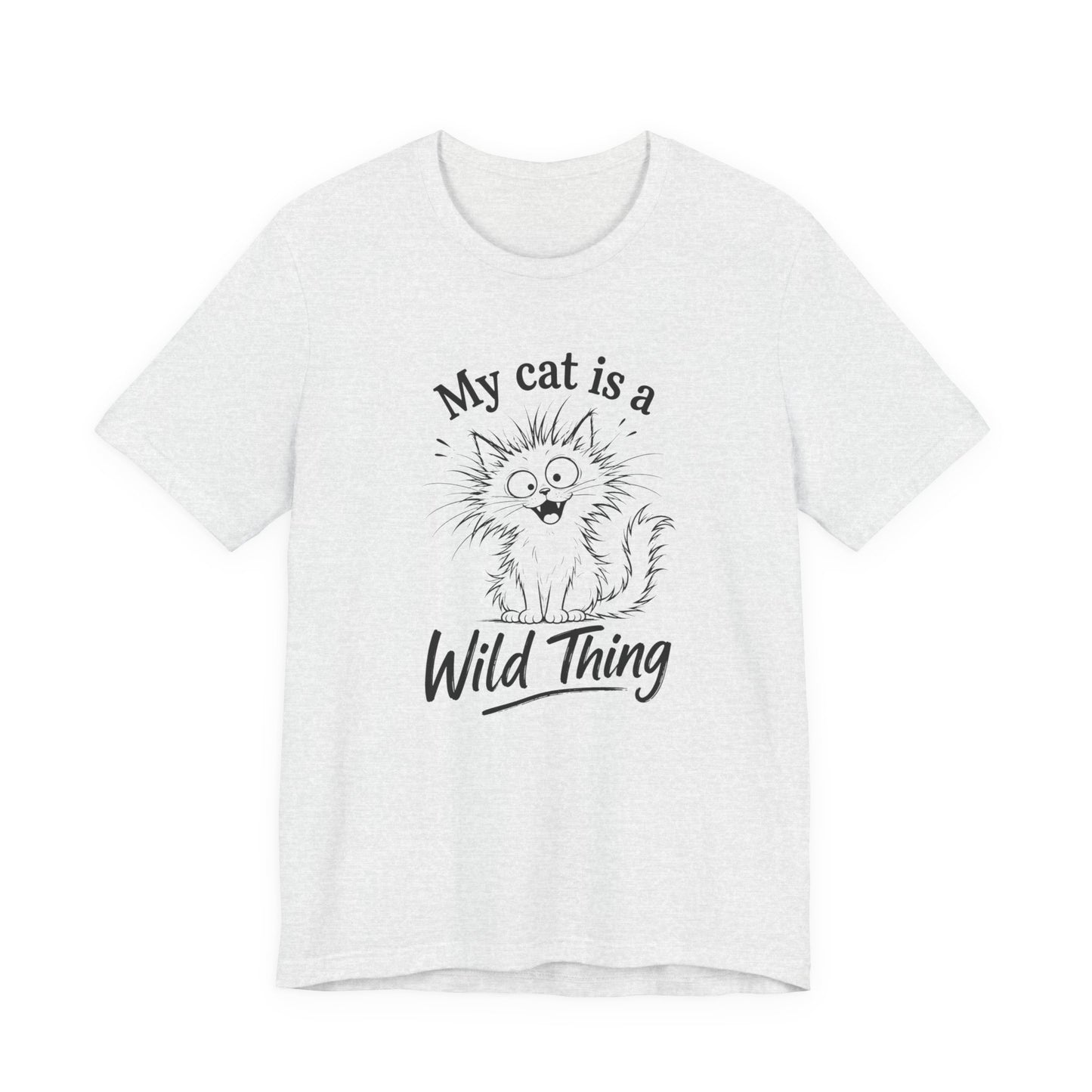 My Cat Is A Wild Thing – Minimalist Cat T-Shirt | Cats With Character
