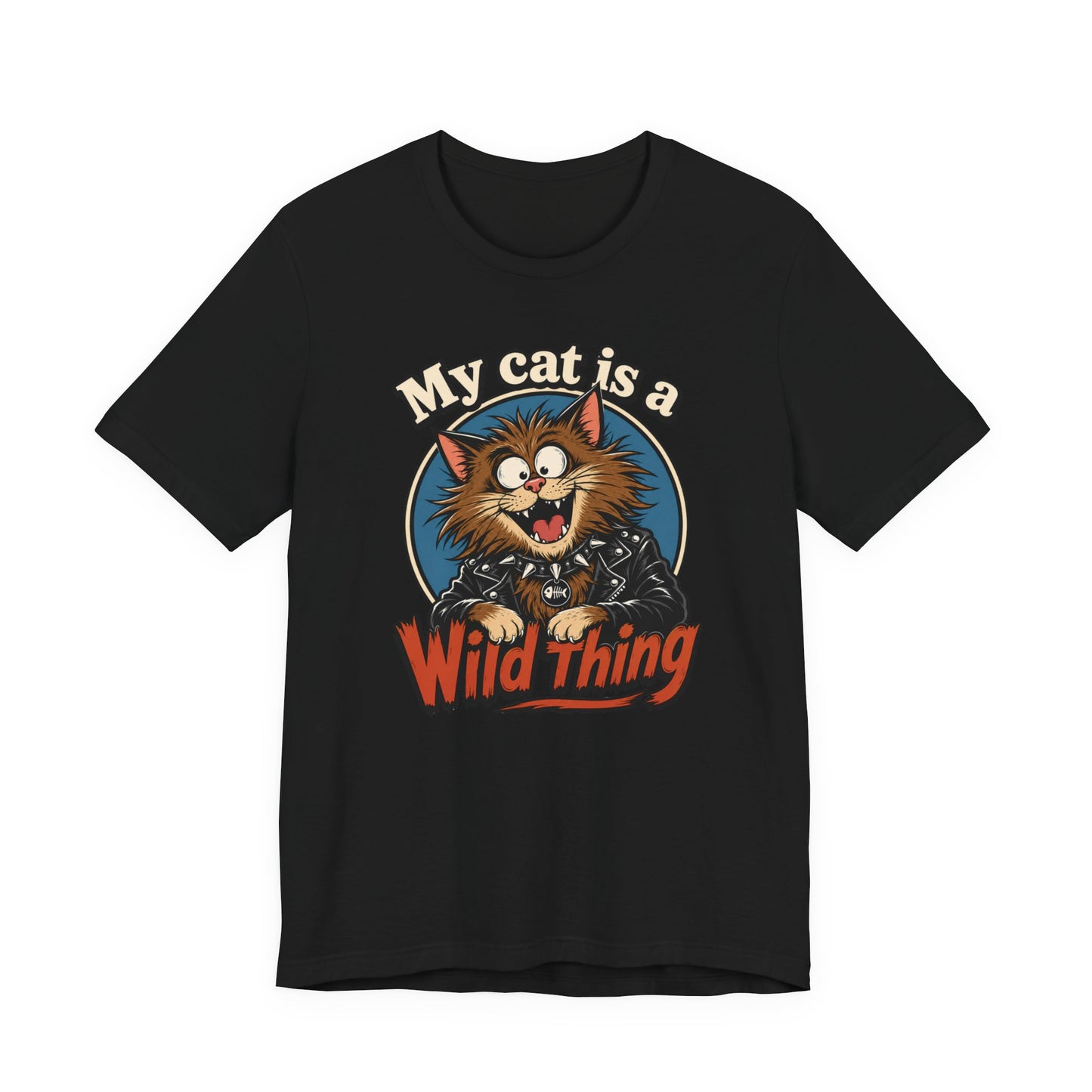 My Cat Is A Wild Thing – Funny Punk Cat T-Shirt | Cats With Character