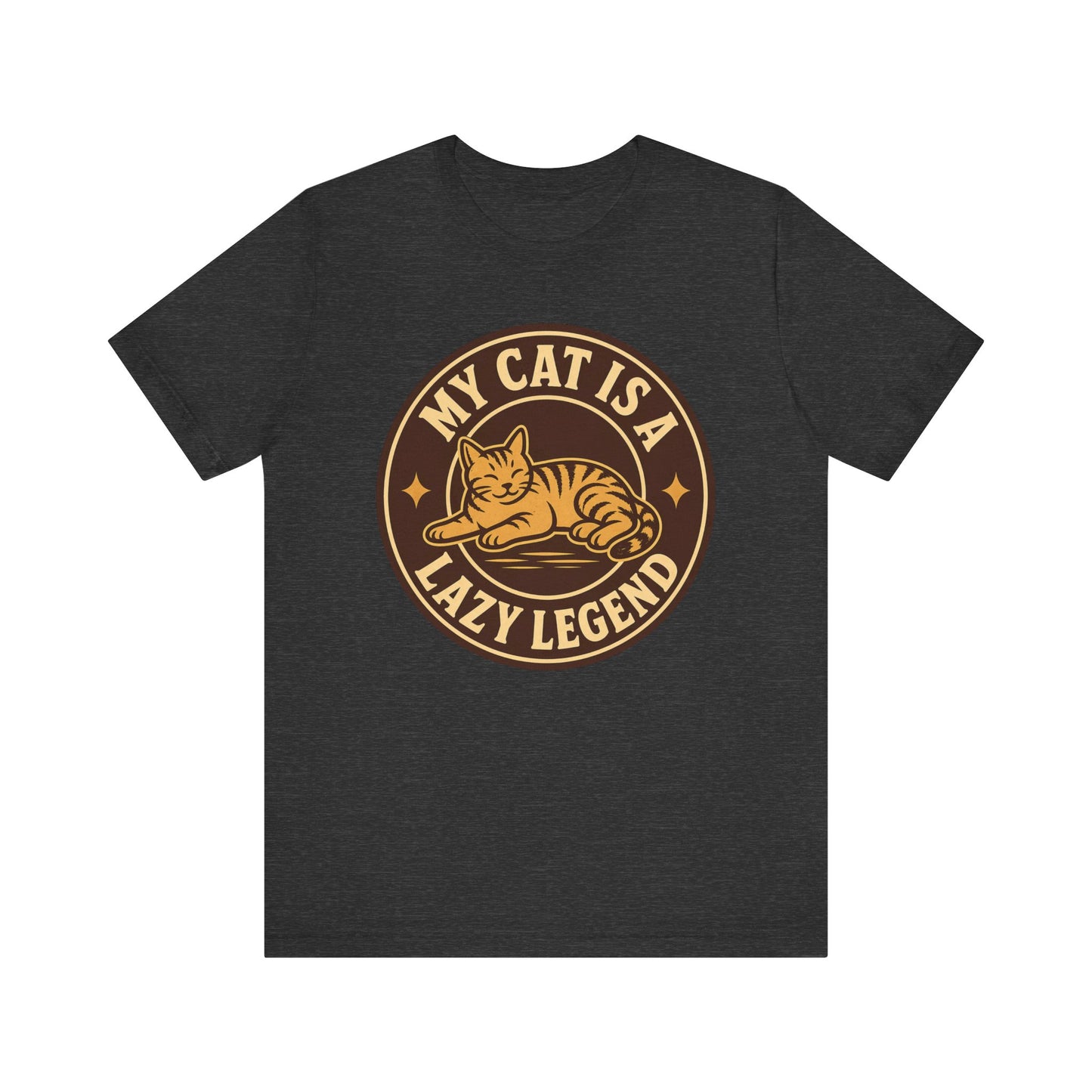 My Cat Is A Lazy Legend – Retro Vintage Dark T-Shirt | Cats With Character