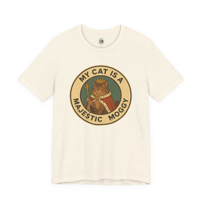 My Cat is a Majestic Moggy - Retro Whiskers - Unisex Jersey Short Sleeve Tee