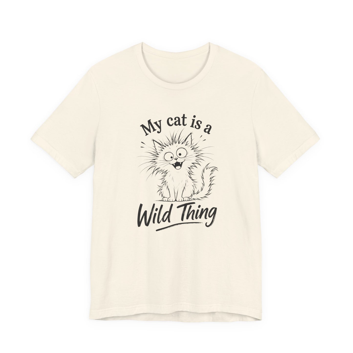 My Cat Is A Wild Thing – Minimalist Cat T-Shirt | Cats With Character