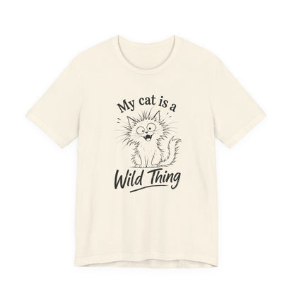 My Cat Is A Wild Thing – Minimalist Cat T-Shirt | Cats With Character