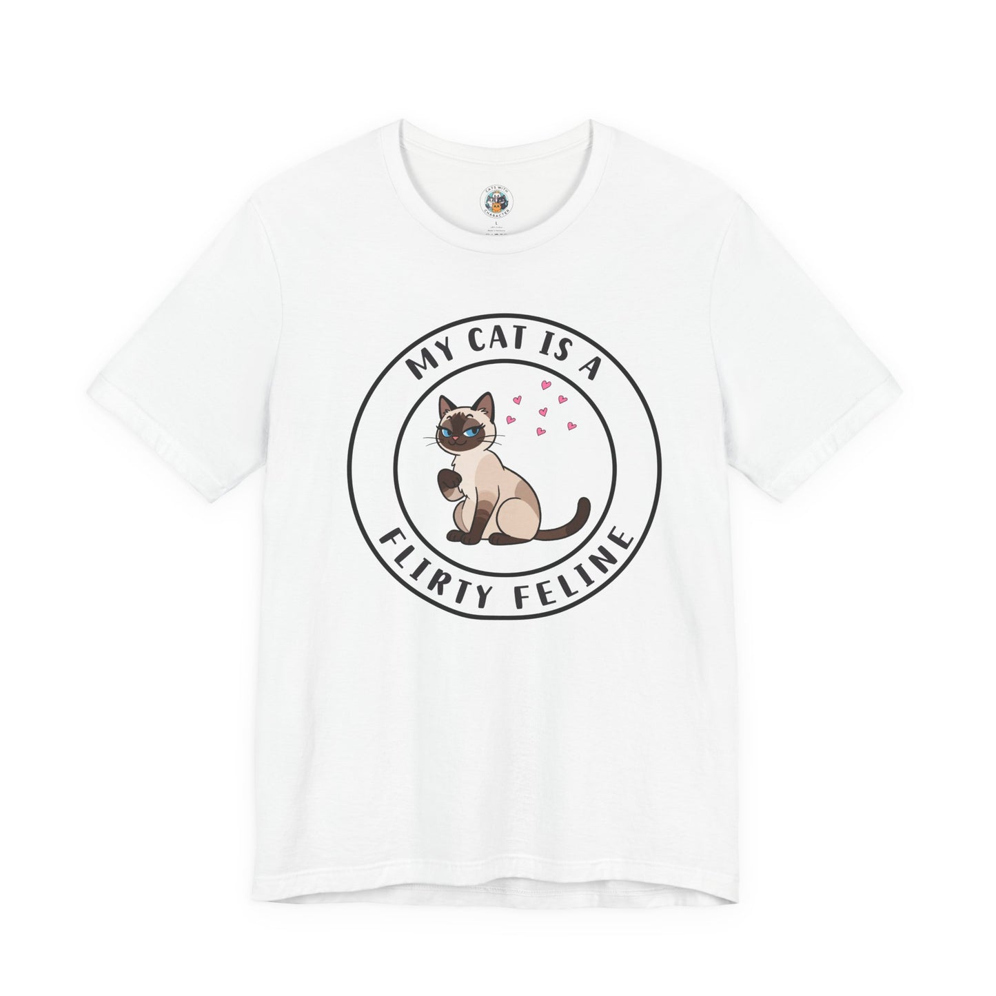 My Cat is a Flirty Feline - Feline Funnies - Unisex Jersey Short Sleeve Tee