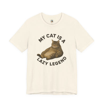 My Cat is a Lazy Legend - Paws in Focus - Unisex Jersey Short Sleeve Tee