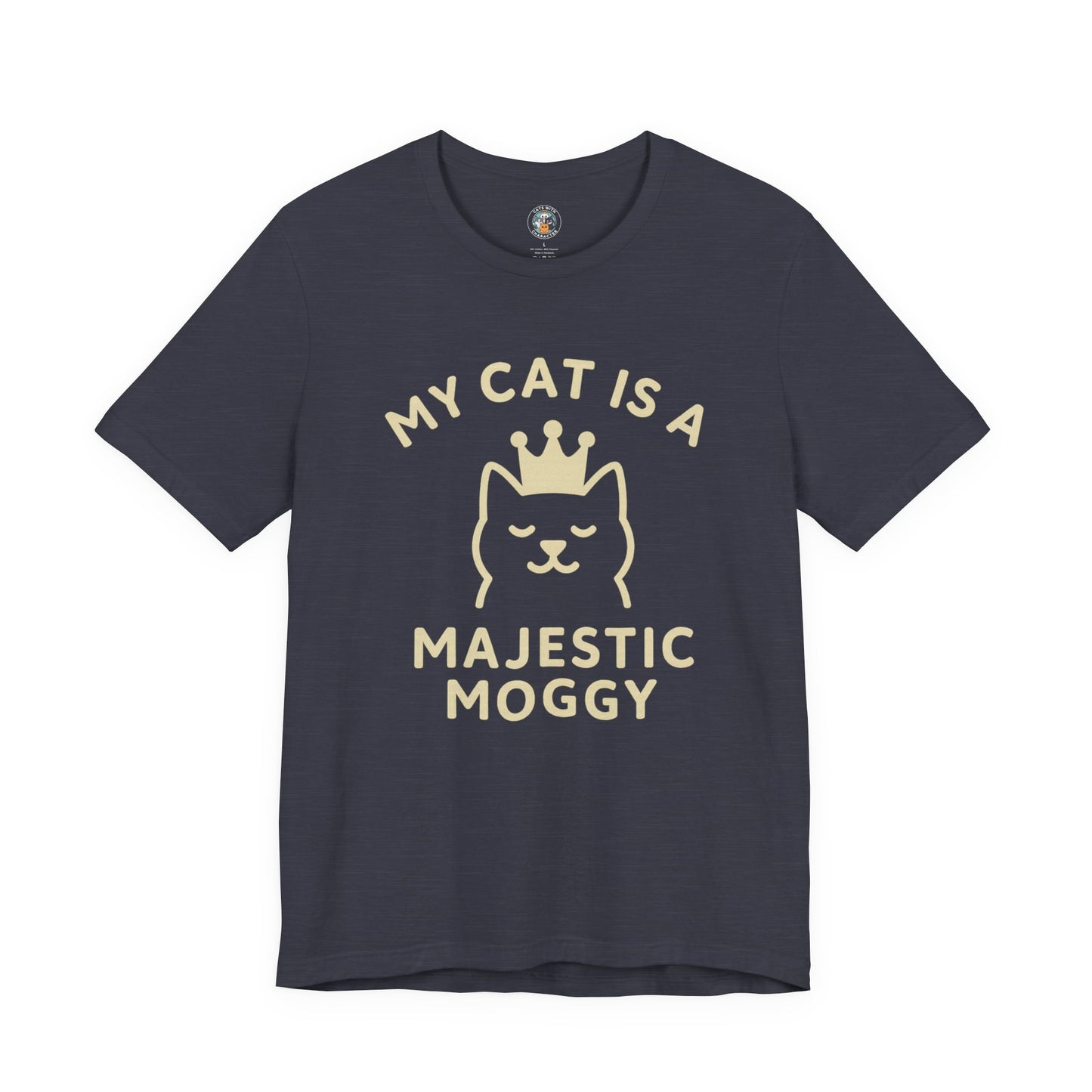 My Cat is a Majestic Moggy - Simply Purrfect - Dark Unisex Jersey Short Sleeve Tee