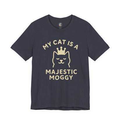 My Cat is a Majestic Moggy - Simply Purrfect - Dark Unisex Jersey Short Sleeve Tee
