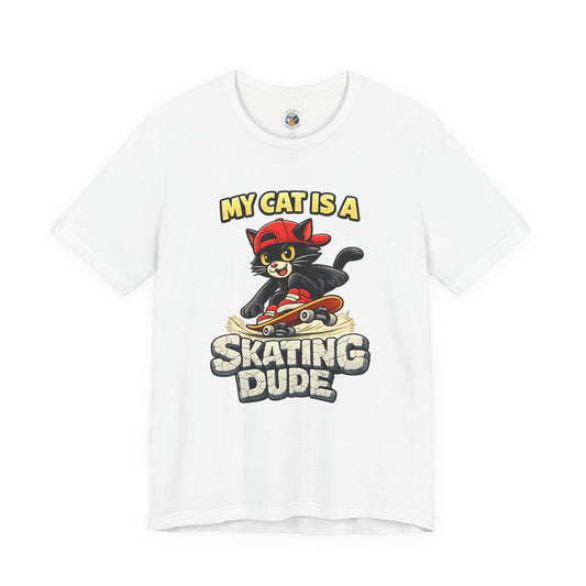 Skater Cat T-Shirt – Funny Skateboarding Cat Tee