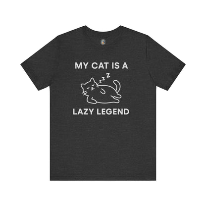 My Cat is a Lazy Legend - Simply Purrfect Dark Unisex Jersey Short Sleeve Tee