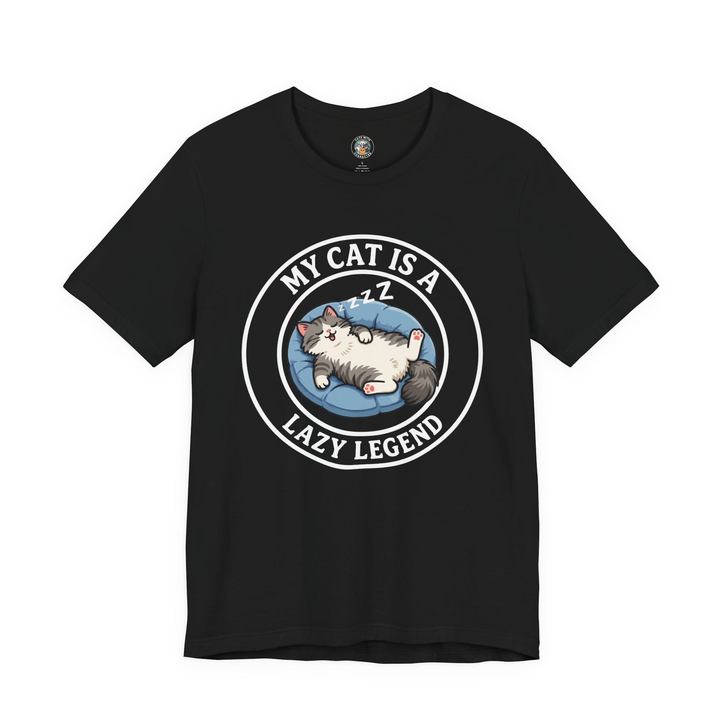 My Cat Is A Lazy Legend – Funny Cat T-Shirt Dark | Cats With Character