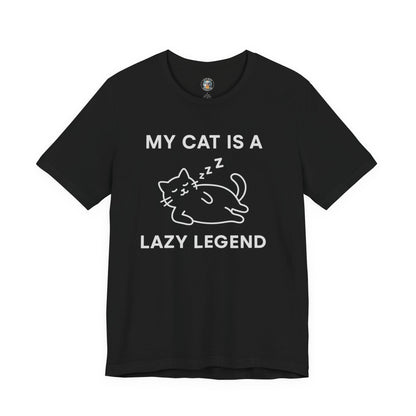 My Cat is a Lazy Legend - Simply Purrfect Dark Unisex Jersey Short Sleeve Tee