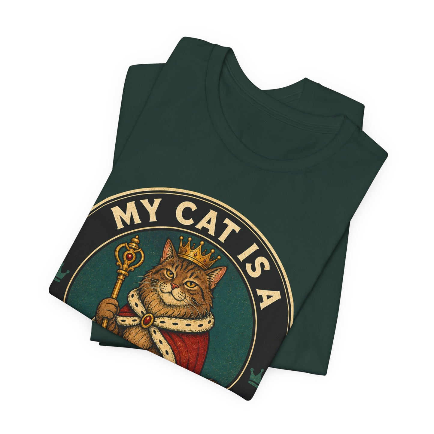 My Cat is a Majestic Moggy - Retro Whiskers - Dark T-Shirt | Cats With Character