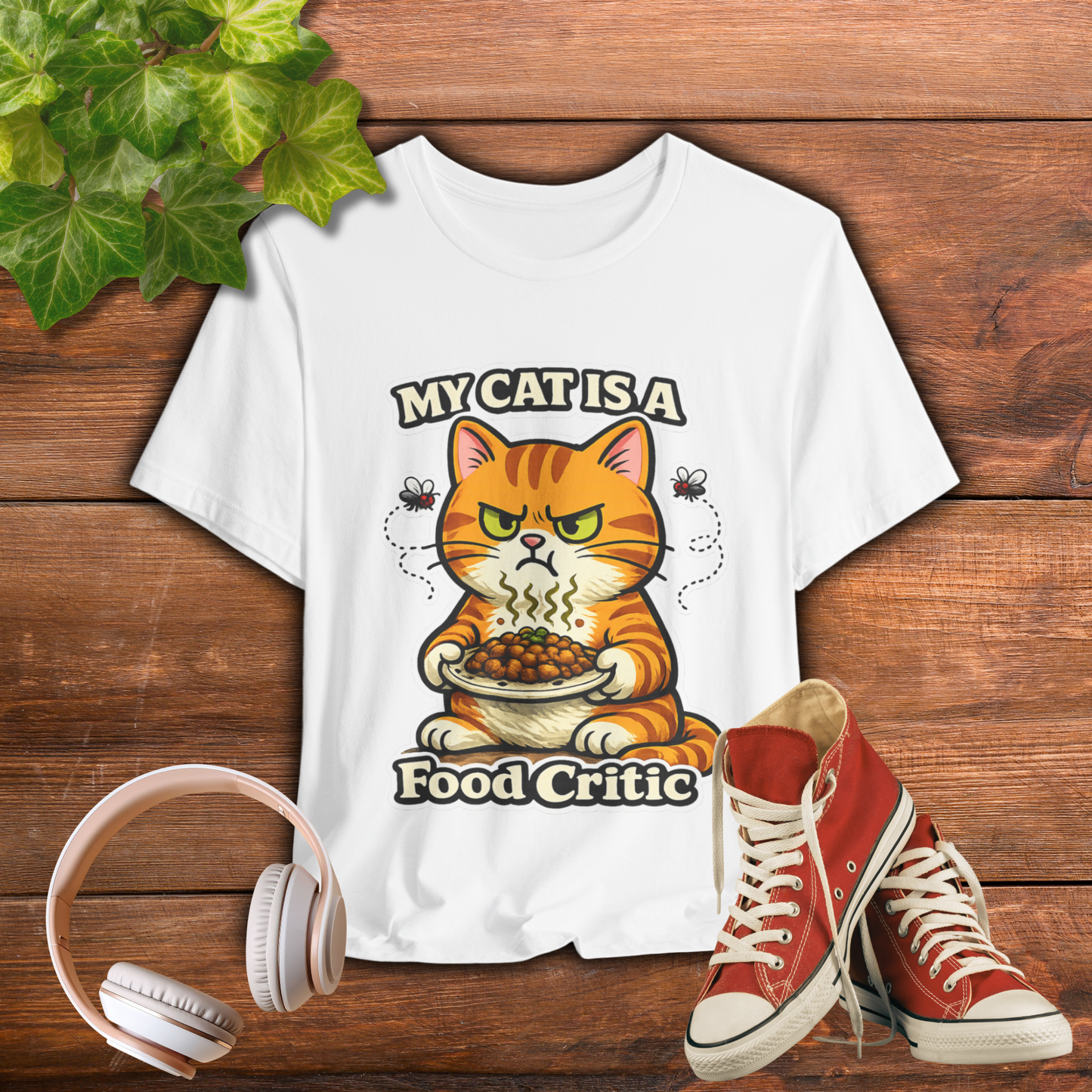 My Cat Is A Food Critic – Funny Cat T-Shirt | Cats With Character