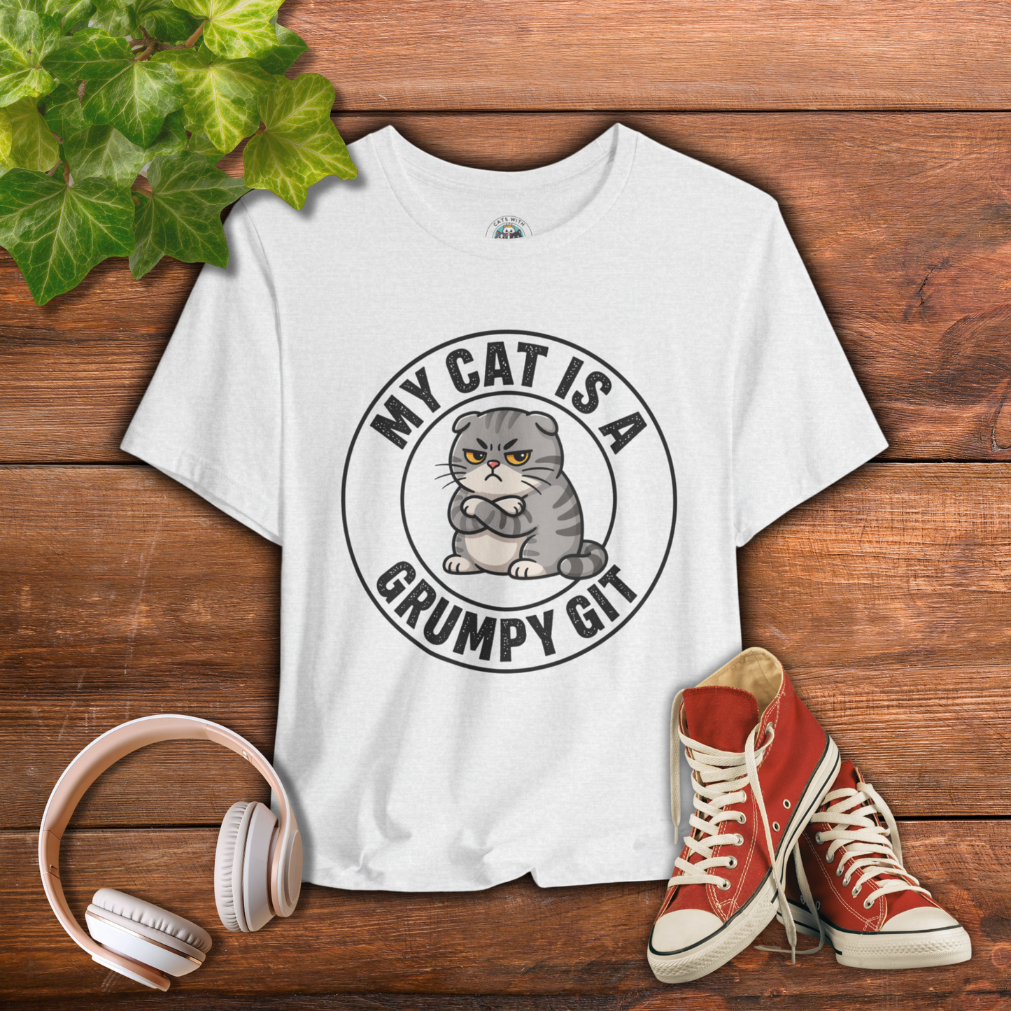 My Cat is a Grumpy Git - Feline Funny T-shirt