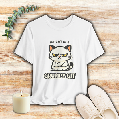 My Cat Is A Grumpy Git - Simply Purrfect - Cat T-Shirt | Cats With Character