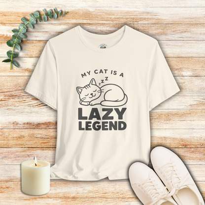 My Cat Is A Lazy Legend – Minimalist Cat T-Shirt | Cats With Character