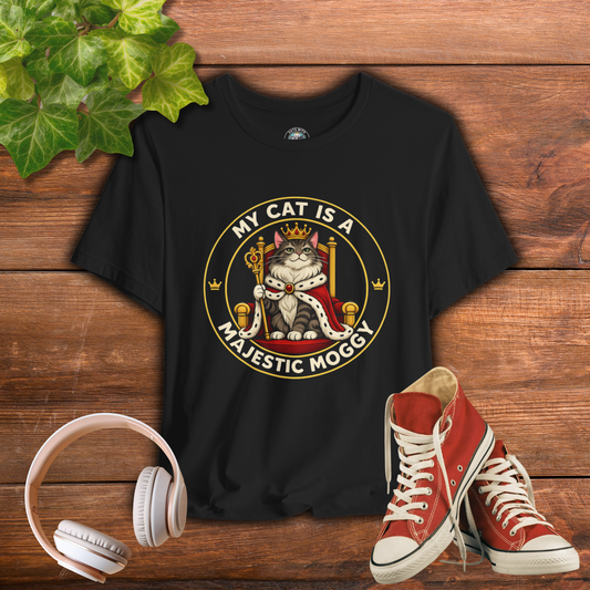 My Cat is a Majestic Moggy - Feline Funnies - Dark T-Shirt | Cats With Character