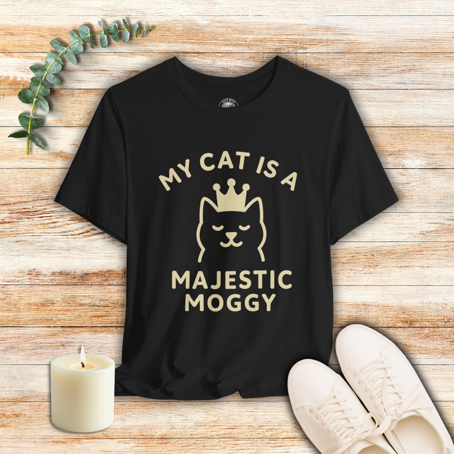 My Cat is a Majestic Moggy - Simply Purrfect - Dark T-shirt  | Cats With Character