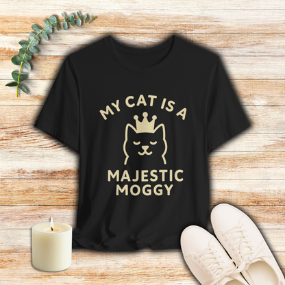 My Cat is a Majestic Moggy - Simply Purrfect - Dark T-shirt  | Cats With Character