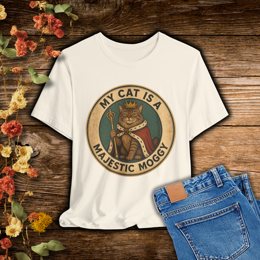 My Cat Is A Majestic Moggy – Retro Vintage Cat T-Shirt | Cats With Character