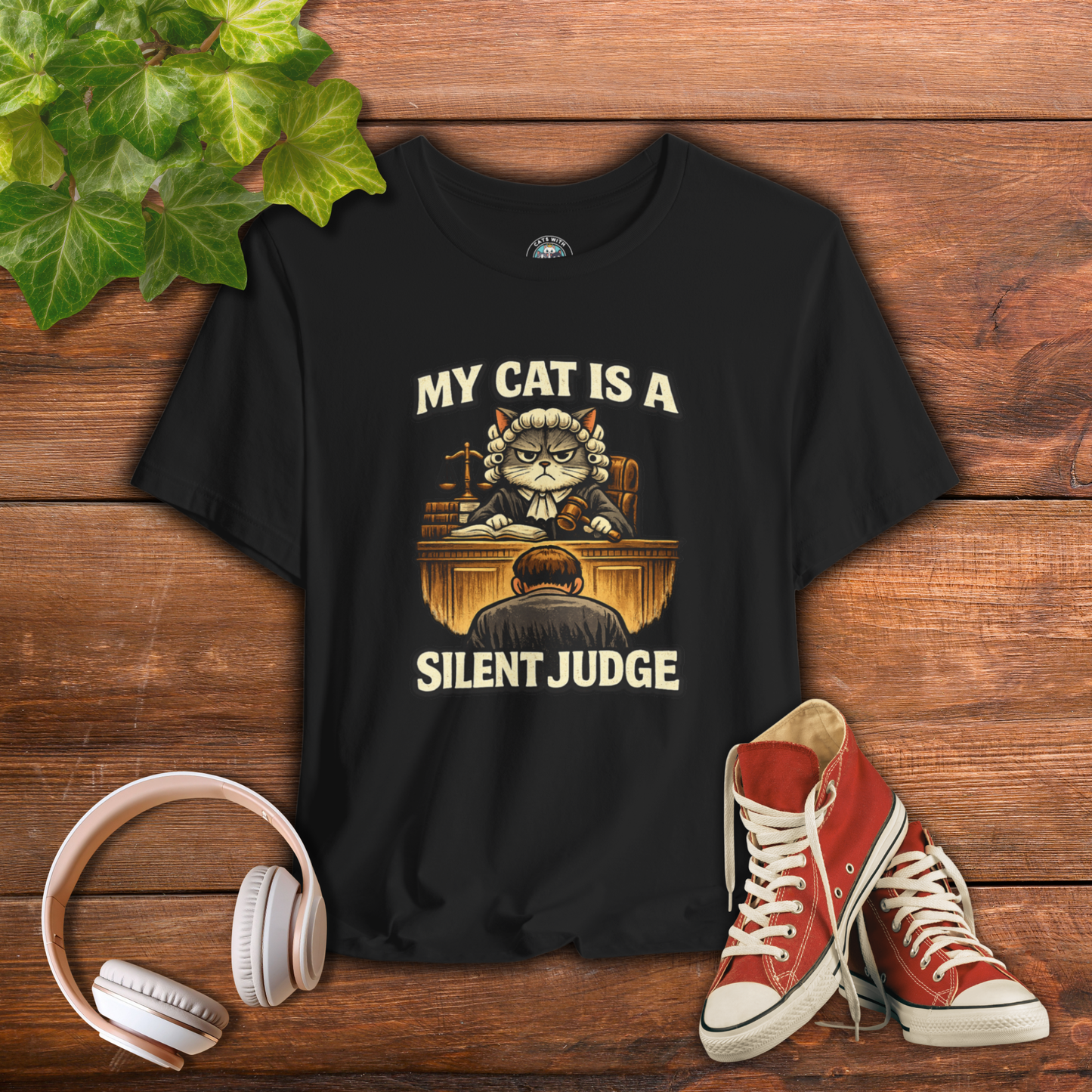 My Cat Is A Silent Judge - Feline Funnies - Dark