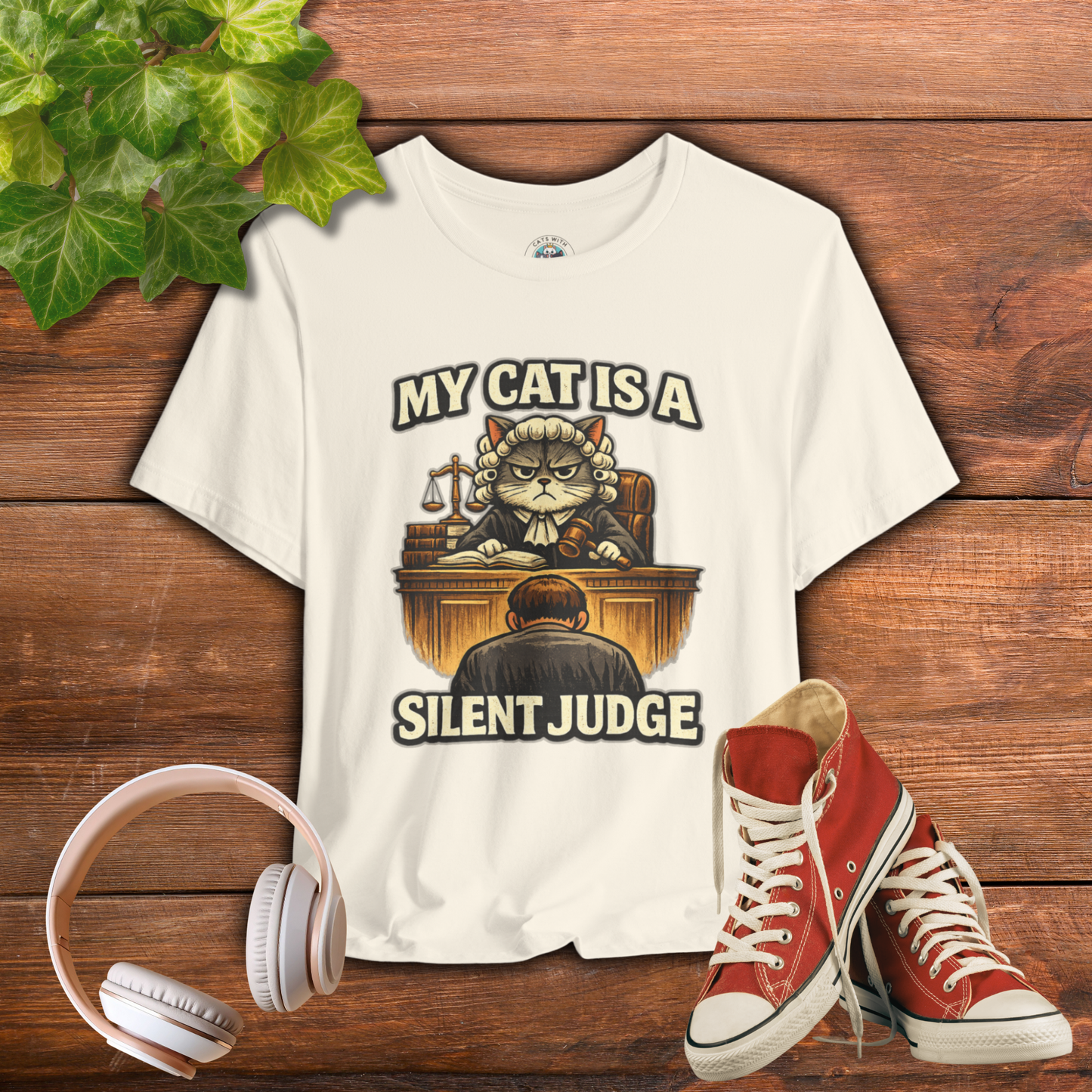 My Cat is a Silent Judge - Funny Cat T-shirt