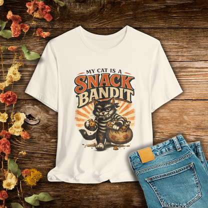 My Cat Is A Snack Bandit – Retro Whiskers - Cat T-Shirt | Cats With Character