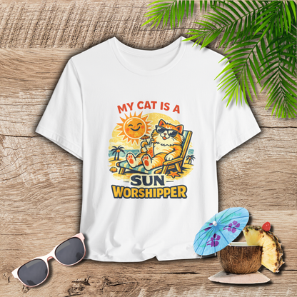 My Cat Is a Sun Worshipper – Funny Cat Beach Shirt